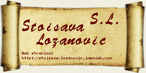 Stoisava Lozanović vizit kartica